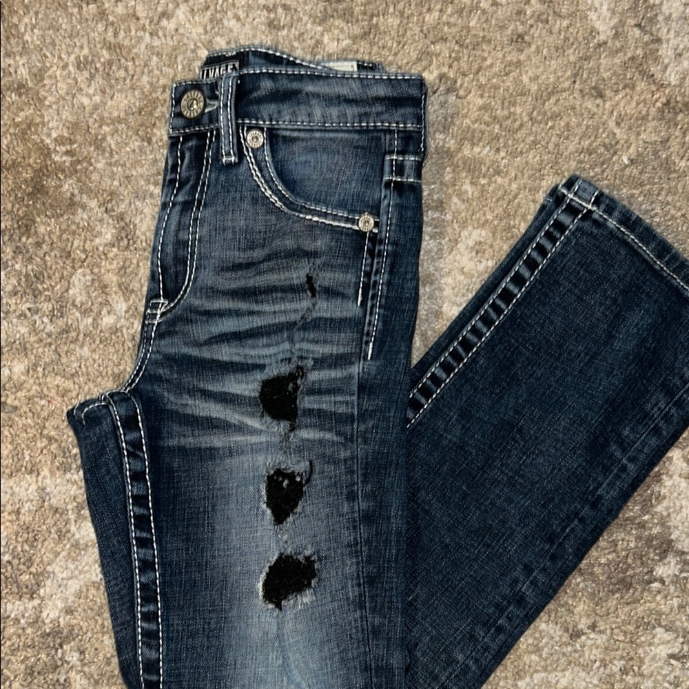 Salvage Blue Distressed Jeans